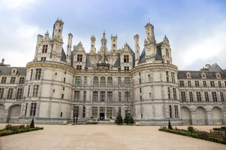 La façade du château de Chambord.